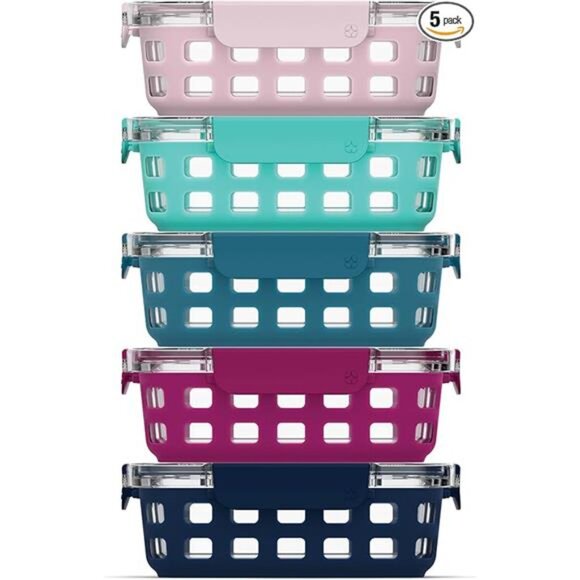 Duraglass 3.4 Cup Meal Prep Sets 10Pc, 5 Pack Set- Glass Food Storage Container - Picture 7 of 7